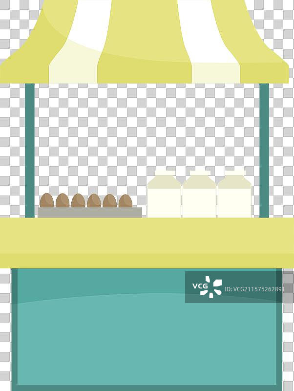 街头小吃摊在等待出售鸡蛋和牛奶图片素材