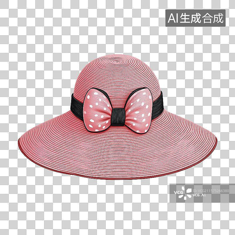 【AI数字艺术】带有蝴蝶结的帽子图片素材