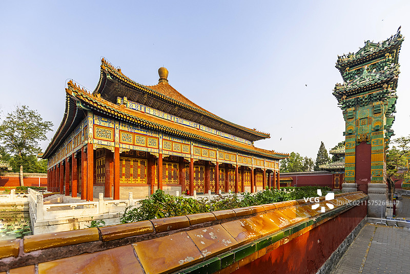 北京北海公园小西天图片素材