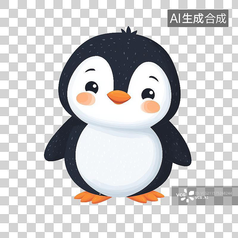 【AI数字艺术】可爱的卡通企鹅图片素材