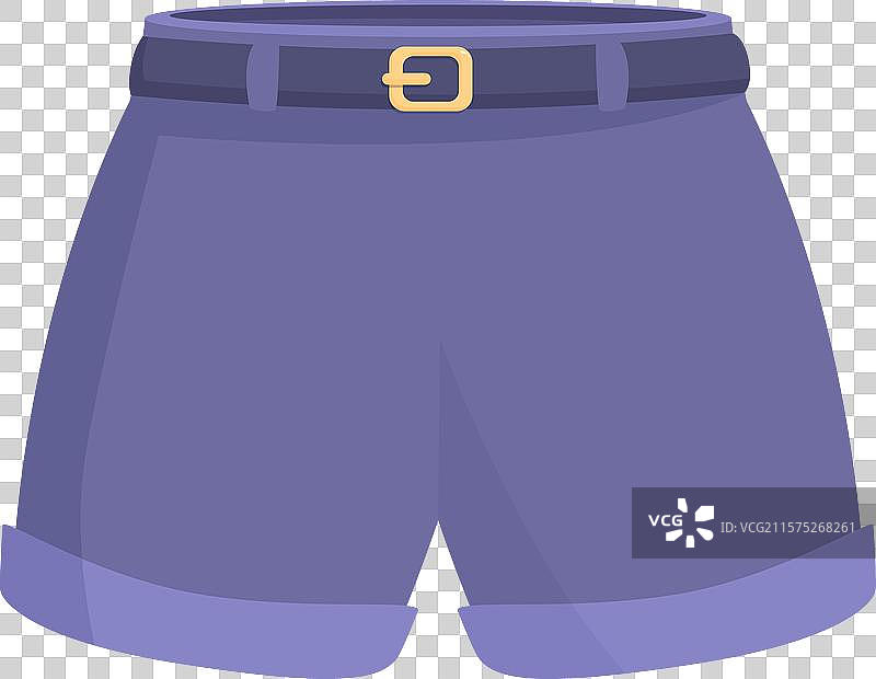 蓝色牛仔短裤，翻边设计，完美适合夏季穿着图片素材