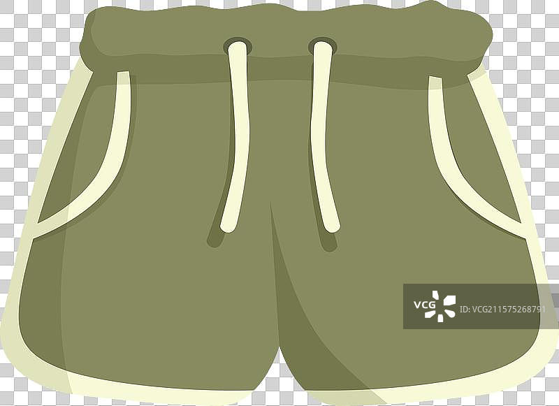 运动用的带口袋绿色短裤图片素材