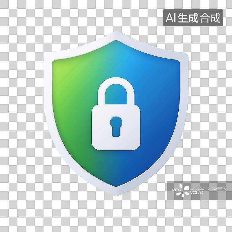 【AI数字艺术】网络安全盾牌图片素材
