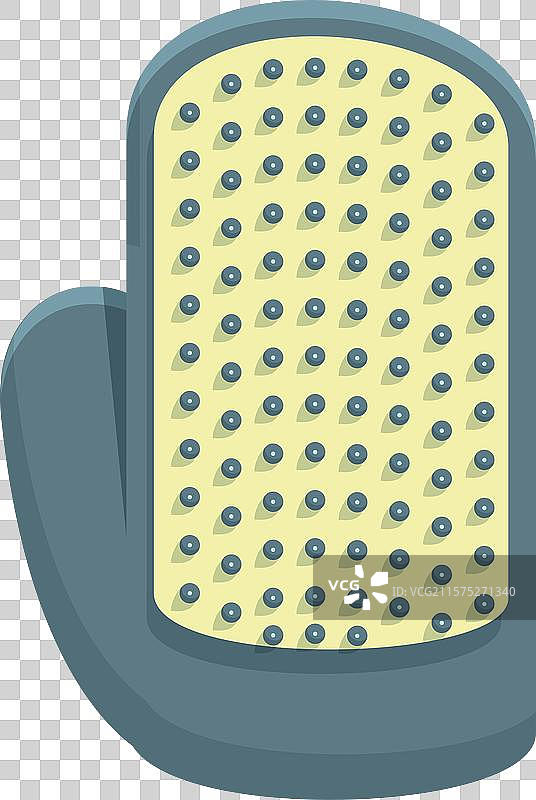 带有橡胶尖刺的宠物美容手套用于梳理毛发图片素材