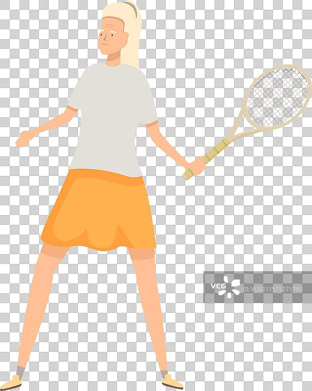 女性运动员在打网球时发球图片素材