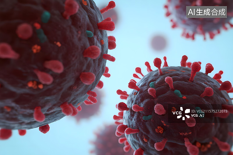 【AI数字艺术】微观细胞结构生物科技概念3D渲染图片素材