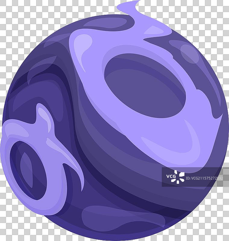 紫色幻想星球在开放空间中旋转图片素材