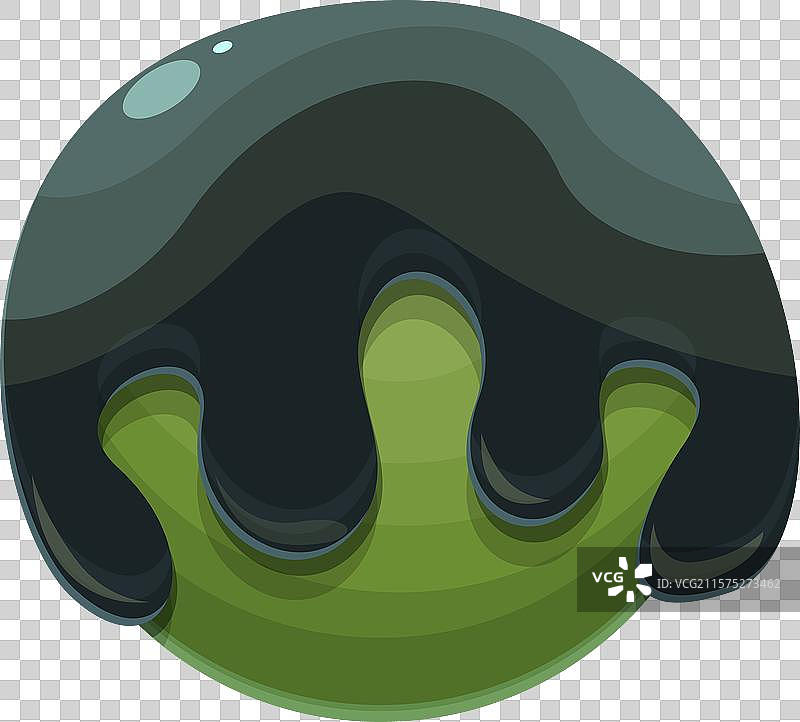 黑色粘稠液体滴落在绿色球体上图片素材