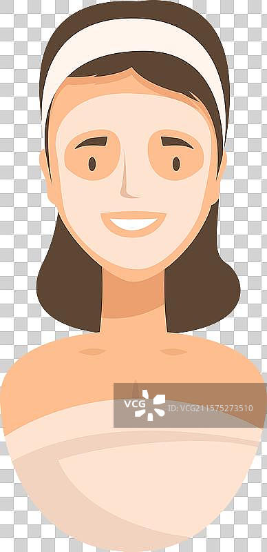 美丽的女性涂抹着白色化妆品面膜图片素材