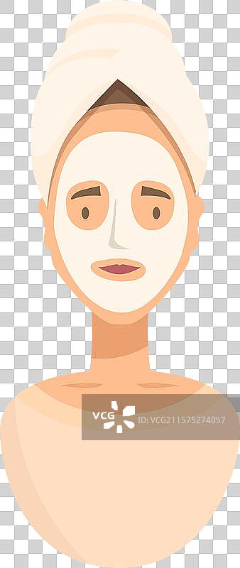 头上裹着毛巾的女人正在涂抹护肤品图片素材