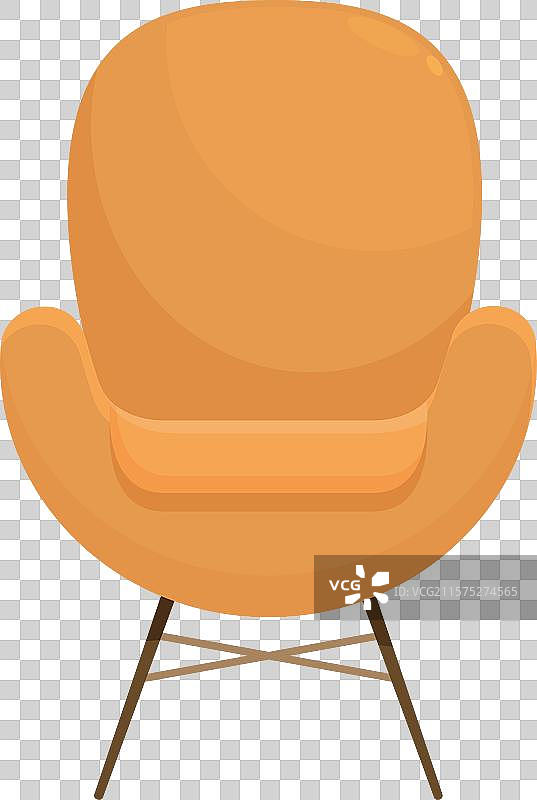 现代黄色扶手椅摆放在白色背景上图片素材