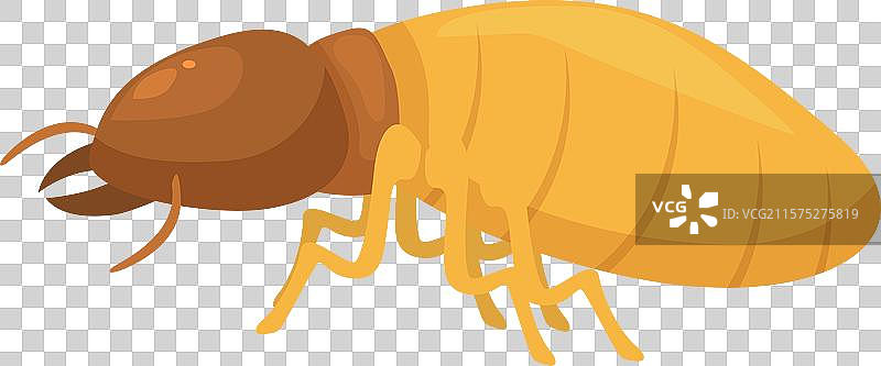 卡通白蚁向左走图片素材