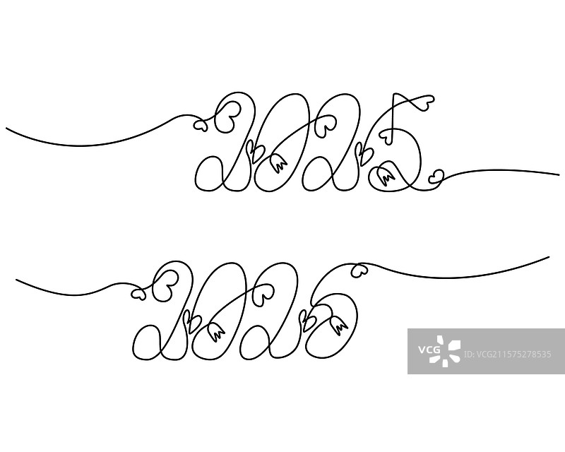 手写连线日期 2025 2026图片素材