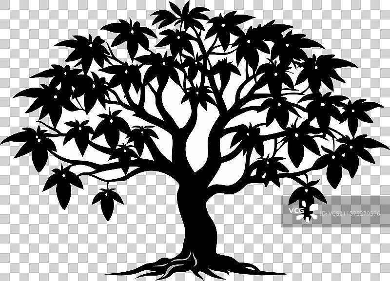 白色背景下的辣椒铃树图片素材