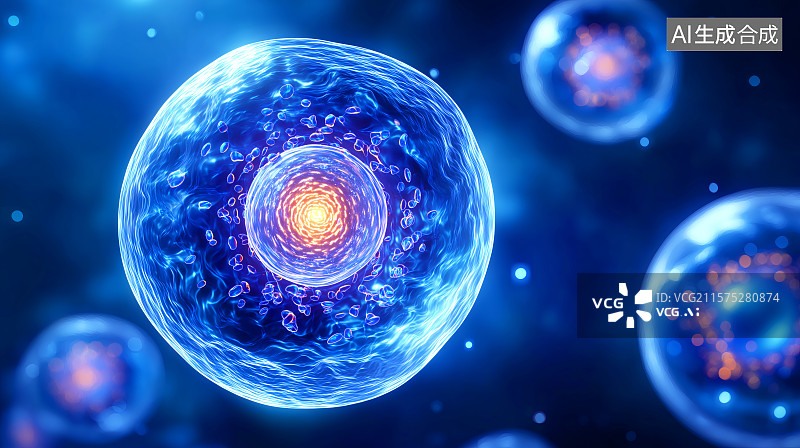 【AI数字艺术】三维细胞剖视图图片素材
