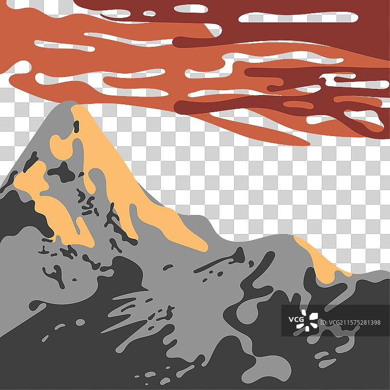 抽象的山海风景方形画面图片素材