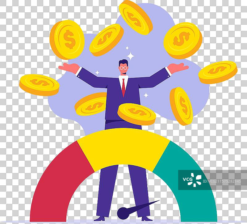 信用卡消费的良好信用评分概念图片素材