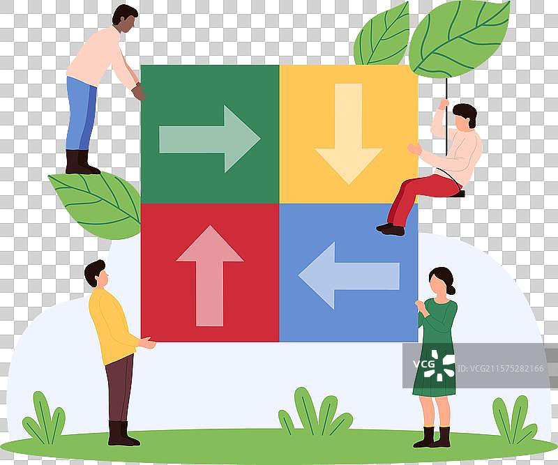 团队合作应对商业挑战图片素材