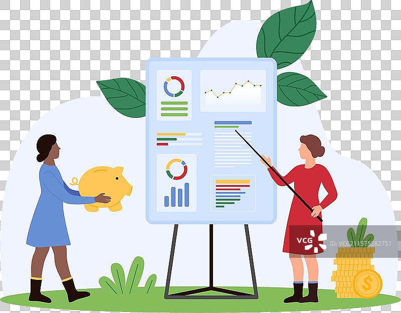 成功投资的财务图表分析图片素材