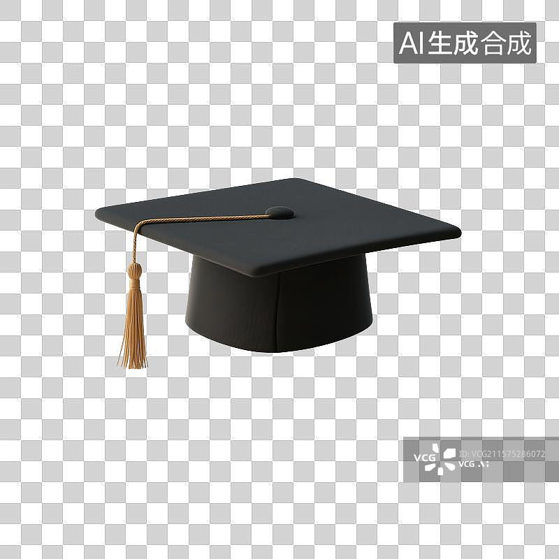 【AI数字艺术】3D渲染，博士帽，学士帽，毕业季，免抠元素图片素材