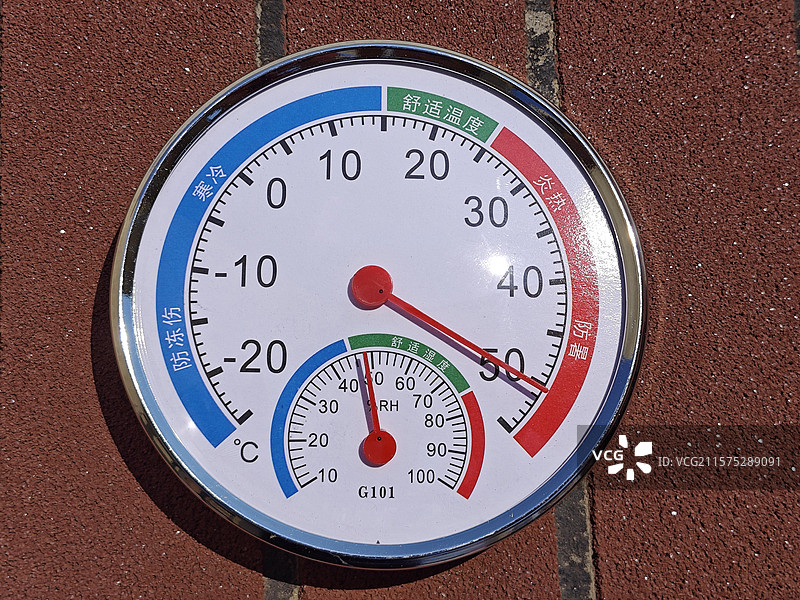高温天气下的温度表图片素材