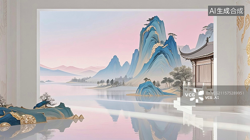 【AI数字艺术】山水风景图片素材