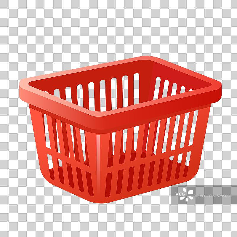 空的红色购物篮图片素材