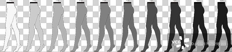 不同密度的Opaque丝袜套装图片素材