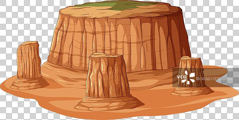 沙漠景观中的台地图片素材