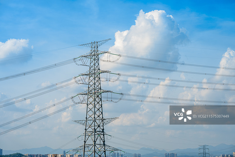 高压输电塔图片素材