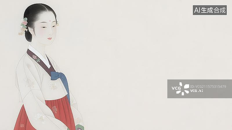 【AI数字艺术】水墨画居左图片素材