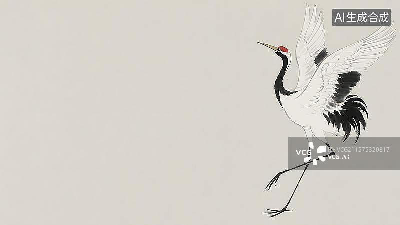 【AI数字艺术】水墨画居右图片素材