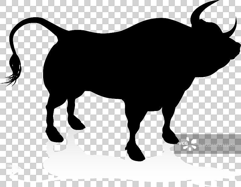 牛的轮廓动物图片素材