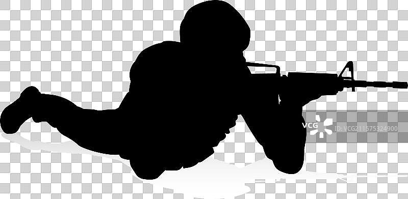 高质量士兵剪影图片素材