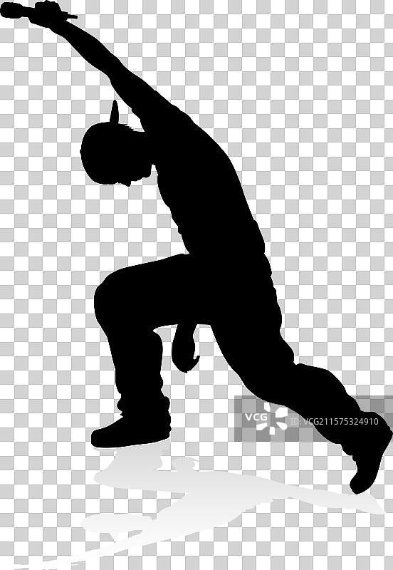 流行、乡村或摇滚明星的剪影图片素材