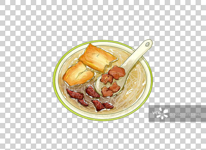手绘插画泉州美食面线糊图片素材