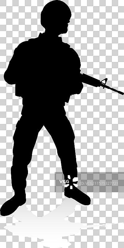 高质量士兵剪影图片素材