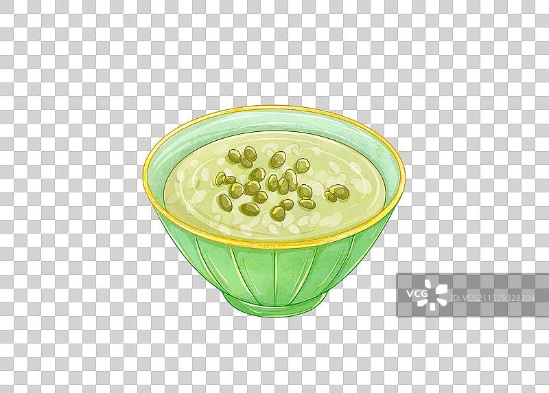 手绘插画美食绿豆汤图片素材