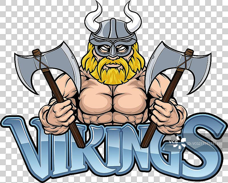 维京战士运动吉祥物图片素材