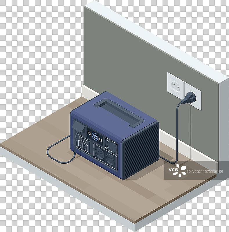 为家庭设计的独立便携式电池图片素材