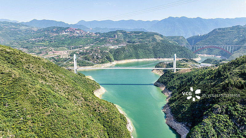 重庆巫山大宁河桂花大桥图片素材