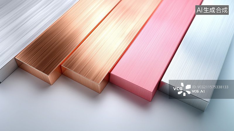 【AI数字艺术】多种颜色的金属板材图片素材