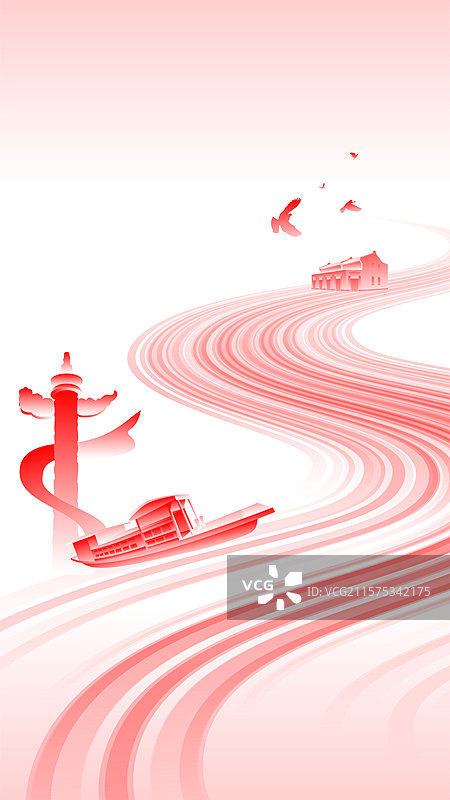 建党节海报插画图片素材