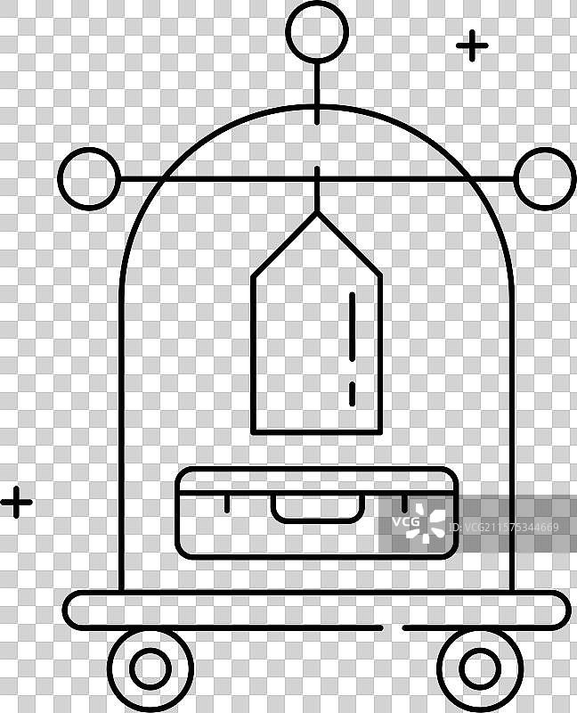 行李车图标设计图片素材