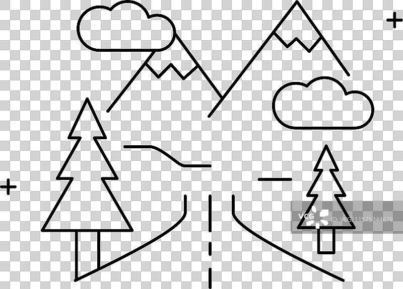 公路旅行图标设计图片素材