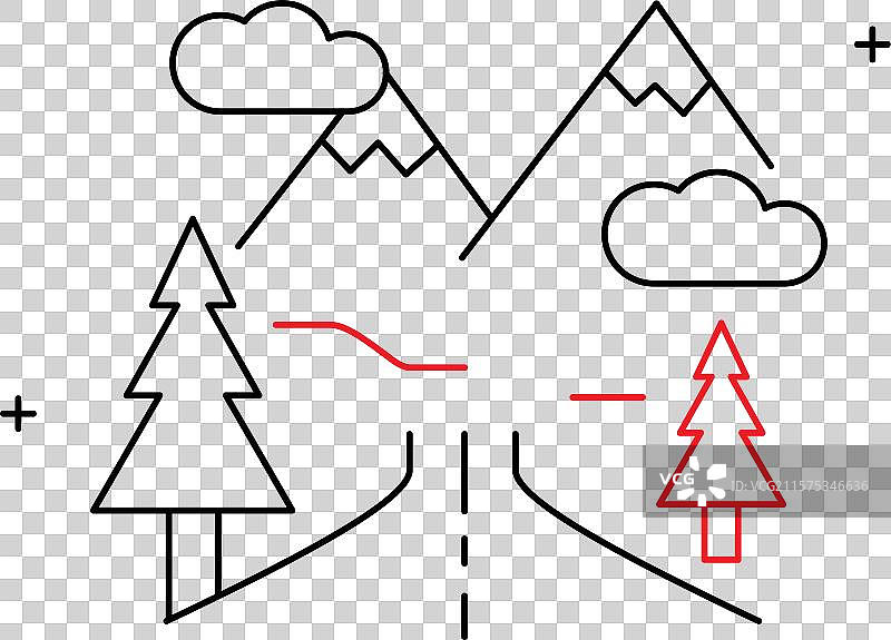 公路旅行图标设计图片素材