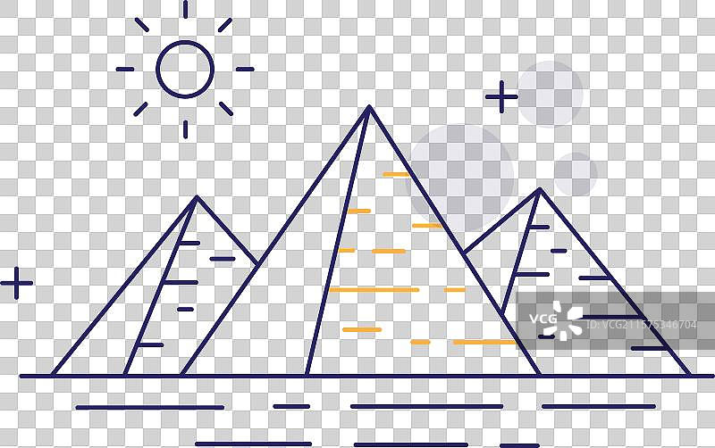 吉萨金字塔图标设计图片素材