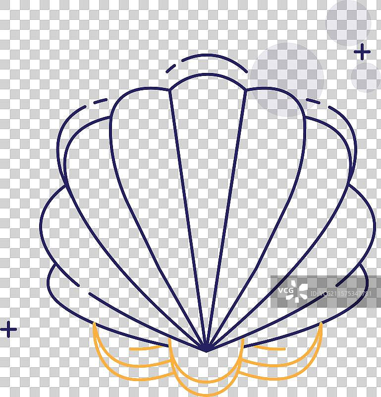 海滩贝壳图标设计图片素材