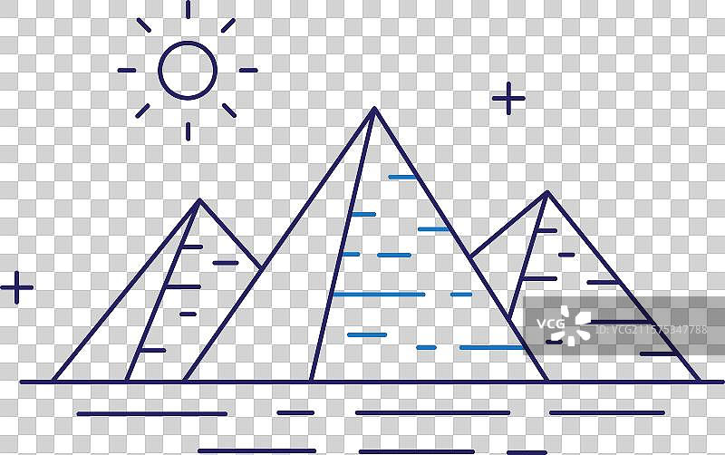 吉萨金字塔图标设计图片素材