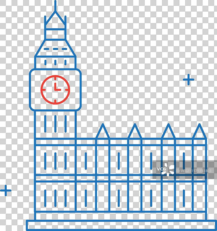 伦敦地标大本钟钟塔英国图片素材